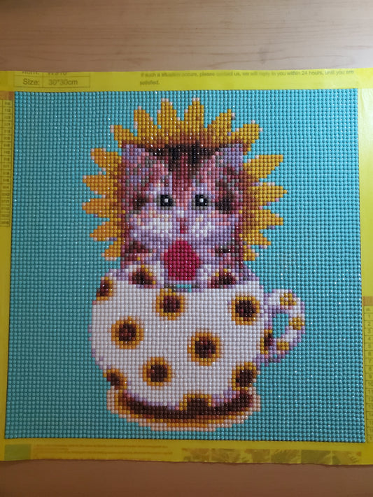 Sunflower Kitten Diamond Painting