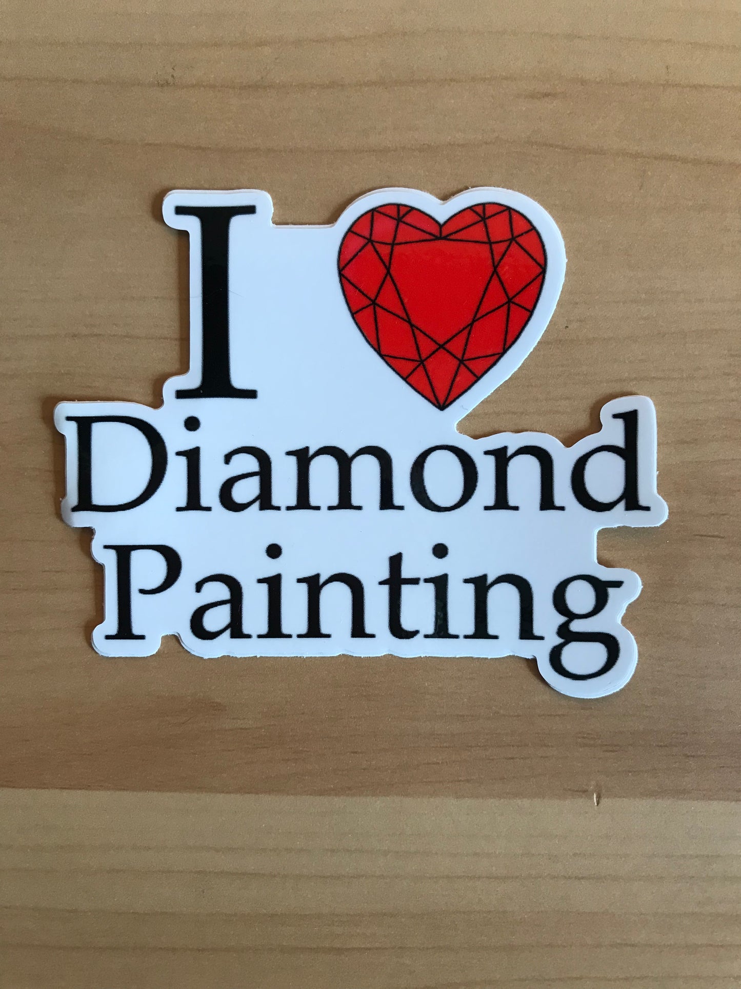 I Heart Diamond Painting Sticker